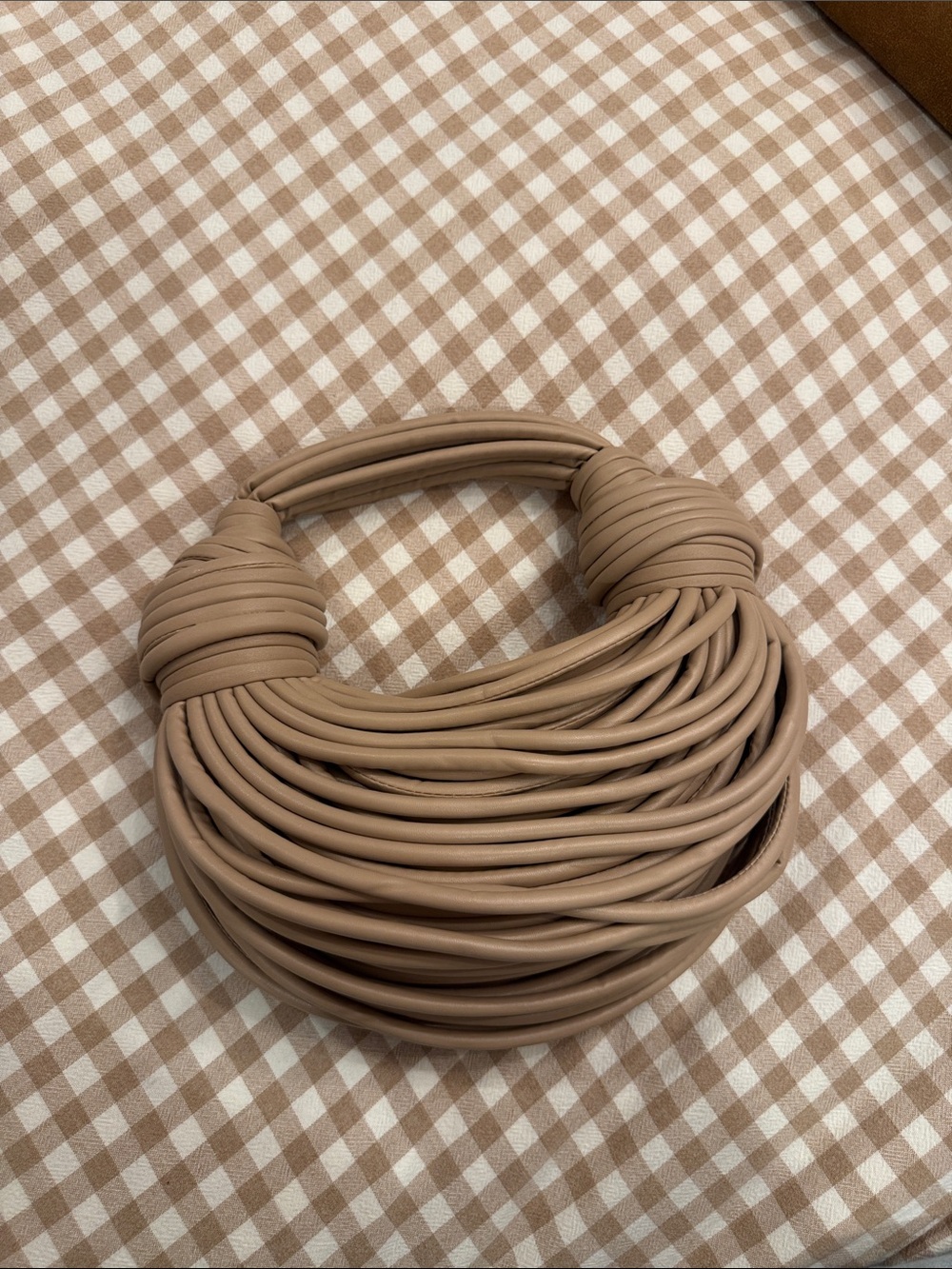 Wrapped Coil Mini Handbag in Beige